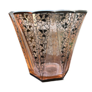 Glass antique Austria silver 1930 midcentury  vetro