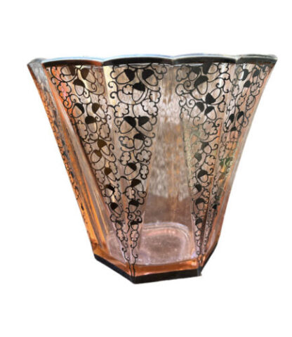 Glass antique Austria silver 1930 midcentury  vetro