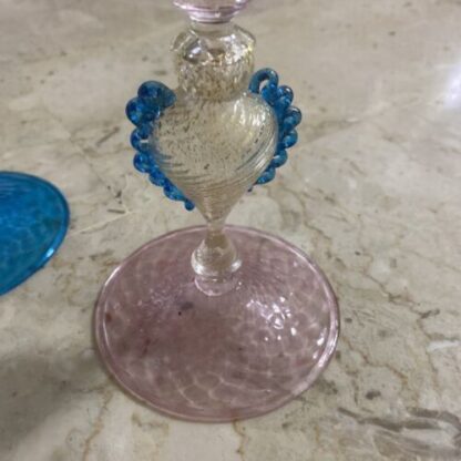 calice Venezia murano antique glass Tipetto  Midcentury Murano Glass - immagine 3