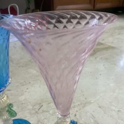 calice Venezia murano antique glass Tipetto  Midcentury Murano Glass - immagine 4