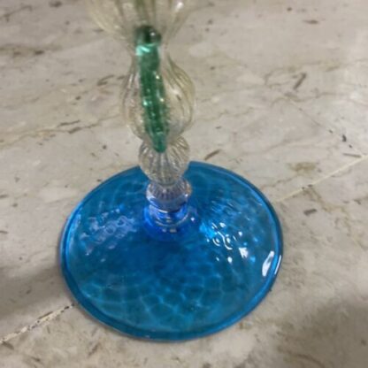calice Venezia murano antique glass Tipetto  Midcentury Murano Glass - immagine 8