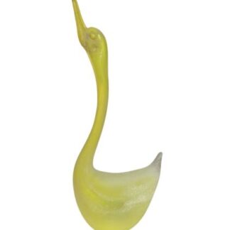 CIGNO VETRO SCAVO YELLOW SWAN MURANO  GLASS CENEDESE VENEZIA