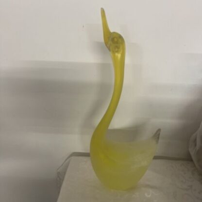 CIGNO VETRO SCAVO YELLOW SWAN MURANO  GLASS CENEDESE VENEZIA - immagine 2