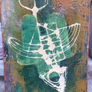 Quadro  Guarino Trieste  1957  pesce  oil on canvas fish Trieste made in italy