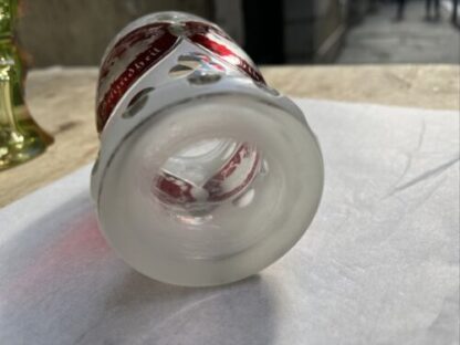 Glass Biedermeier Bicchiere Antico red rosso bianco white - immagine 8