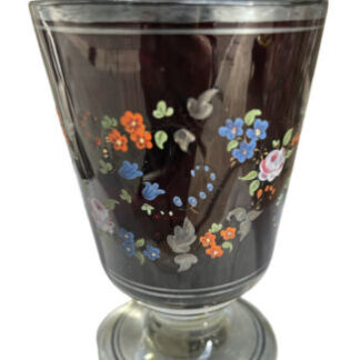 Glass Biedermeier Bicchiere Antico red rosso bianco white