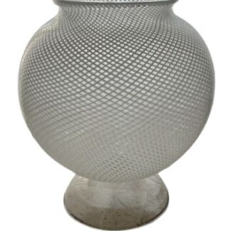Grande vaso Murano Aureliano Toso Retticello Midcentury Murano Glass Vase