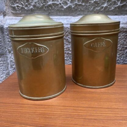 antique box coffee and sugar barattoli caffe e zucchero