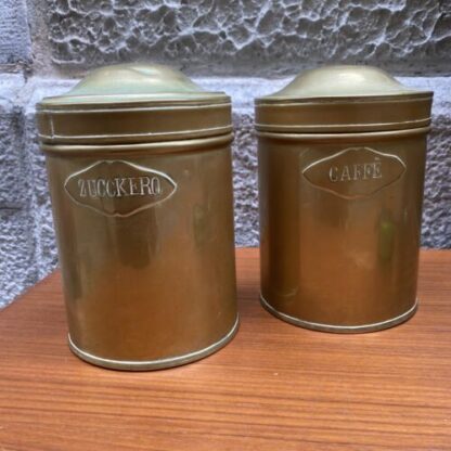 antique box coffee and sugar barattoli caffe e zucchero - immagine 2