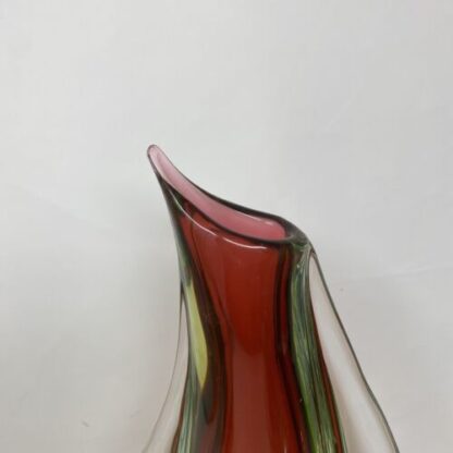 red sommerso Flavio Poli  per Seguso Midcentury Vaso Sommerso Seguso 1958 - immagine 2