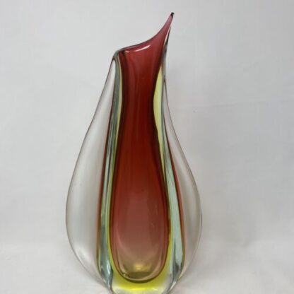 red sommerso Flavio Poli  per Seguso Midcentury Vaso Sommerso Seguso 1958 - immagine 6