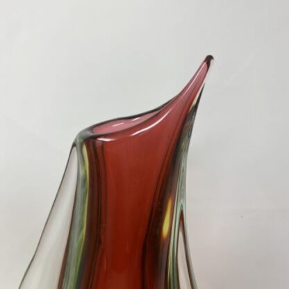 red sommerso Flavio Poli  per Seguso Midcentury Vaso Sommerso Seguso 1958 - immagine 8