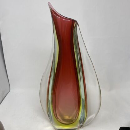 red sommerso Flavio Poli  per Seguso Midcentury Vaso Sommerso Seguso 1958 - immagine 12