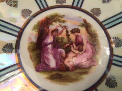 SET DOLCE PORCELLANA'900 AUSTRIA PLATE  DISH DESSERT - immagine 2