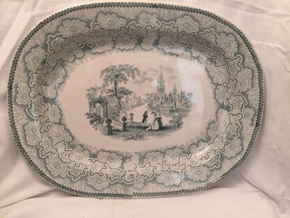 PIATTO  IN CERAMICA METÀ '800 INGLESE  ENGLISH CERAMIC PLATE DISH ANTIQUE 1850