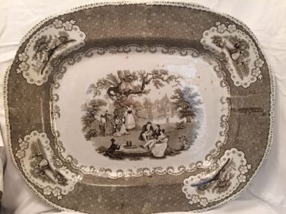 PIATTO IN CERAMICA DEL'800  INGLESE  ENGLISH CERAMIC PLATE DISH ANTIQUE  1820