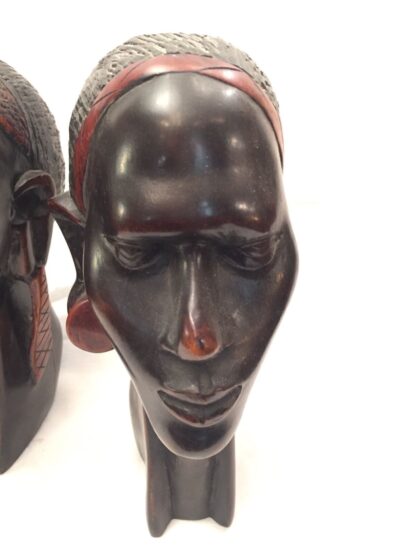 STATUE IN LEGNO EBANO AFRICA 1930  WOOD SCULPTURE 1930 EBONY. - immagine 6