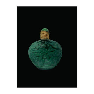 Bottiglia profumata Glass ceco Art Deco Malachite di Boemia  Bottle Parfum