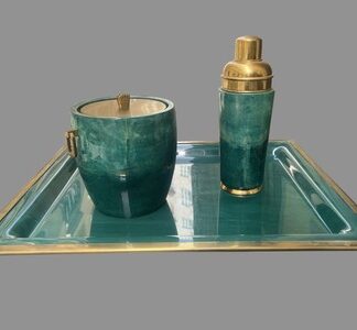 Service bar Aldo Tura  Vassoio Shaeker Ice Bucket  Midcentury
