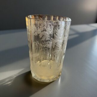 Bicchiere Vetro Caccia Cervo Circa 1890 Glass Austria Animals
