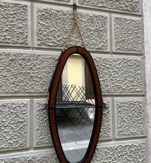 Midcentury Teak Mirror  Specchio Teak Modernariato 1950 Italy