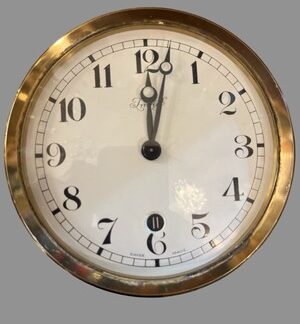 Table Clock Imhof Brass Round Orologio Da Tavolo